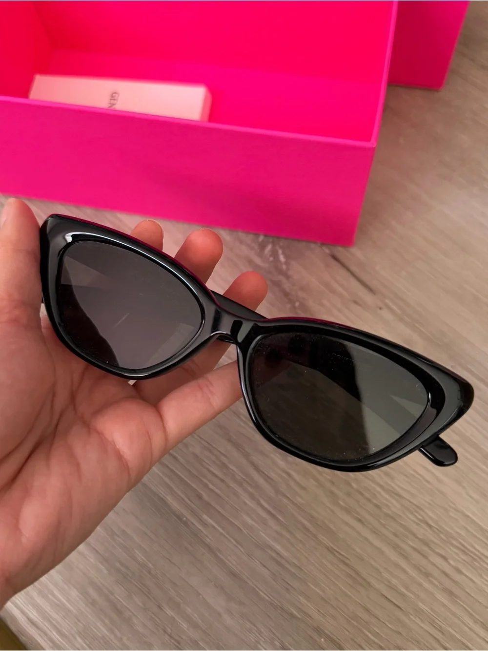 GENTLE MONSTER Black Cat-Eye Sunglasses for Women
